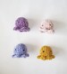 Velvet Octopus stress buddy ball squishy, crochet stress ball with eyes, anxiety toy ball, fidget toys, desk toys, worry pet, cute squishy