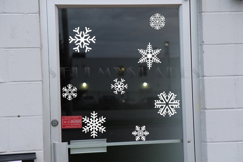 42 Christmas Snowflakes kit Holiday home wall art Vinyl decal stickers Xmas