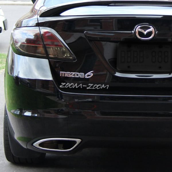 2 x Zoom Zoom Sticker Car Decal Mazda Mazdaspeed 3 6 Protege Miata RX 8 MX 5