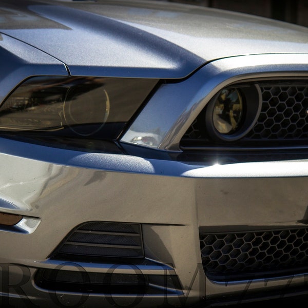 Ford Mustang faro y trasero faro antiniebla marcador lateral precortado vinilo ahumado kit de superposición tintada GT Shelby GT500 2010 2011 2012 2013 2014