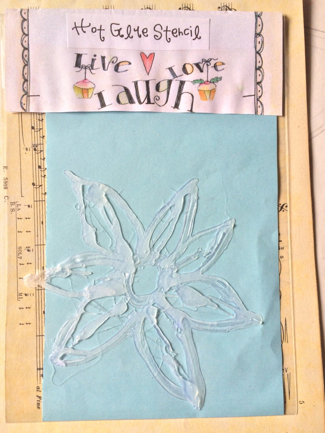 Hot glue stencils for mixed media and art journaling Etsy