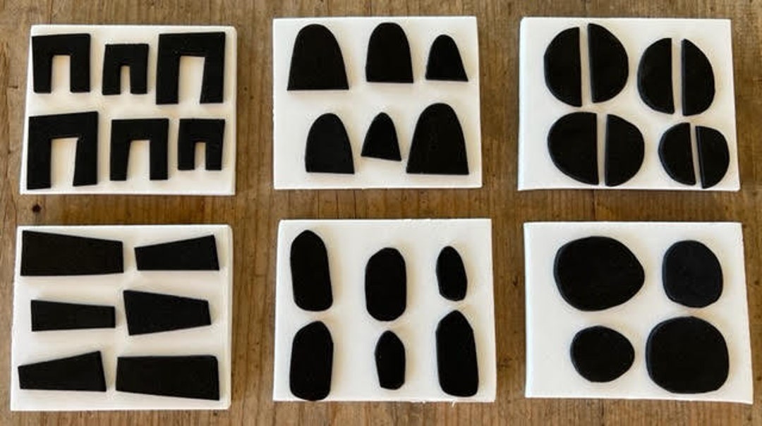 CRAFT FOAM Mini Inlay STAMP Set 2: Designs 6 Set. Artisan Hand-made ...