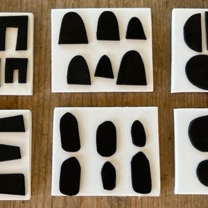 CRAFT FOAM Mini Inlay STAMP Set 2: Designs 6 Set. Artisan Hand-Made Stamps for Scrapbooking, Gelli Printing, Stationary Plus!