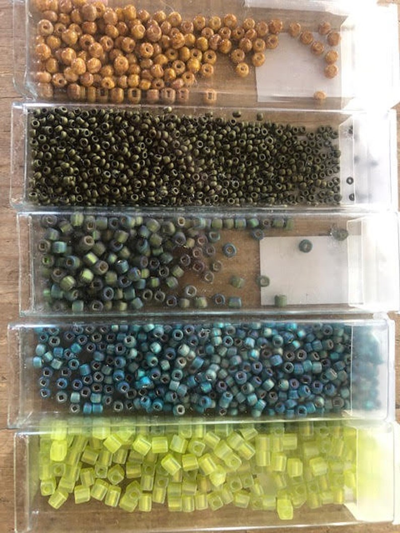 ASSORTED GREENBROWN Multi-Color BEADS 2 Seed Beads and Other Sizes For Beading Crafting /& Jewelry Making
