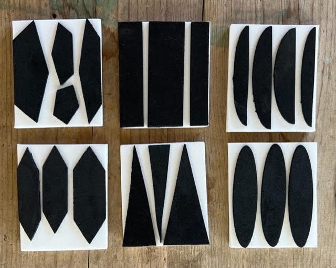 CRAFT FOAM Mini Inlay STAMP Set 3: Designs 6 Set. Artisan Hand-made ...