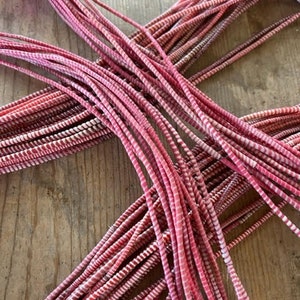 PEACHY PINK WHITE Recycled Flip Flop Rubber Strands for Necklaces - Bracelets - Beads - Boho Bracelets, Friendship Bracelets, Beach Wrap
