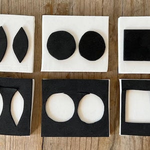 Conjunto de 4 mini carimbos de espuma artesanal: 6 designs. Carimbos artesanais feitos à mão para scrapbooking, impressão em gel, papelaria e muito mais!
