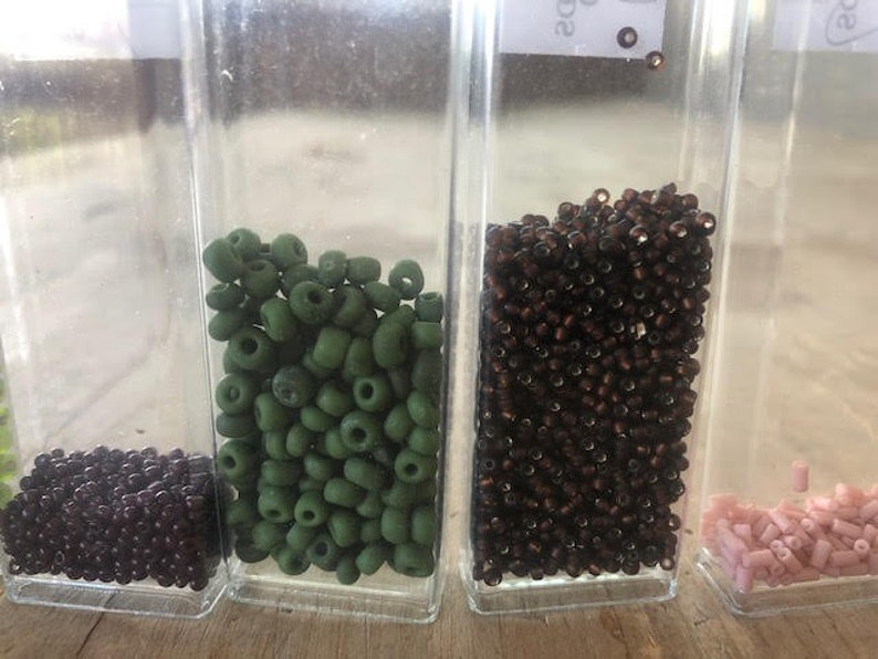 ASSORTED GREENBROWN Multi-Color BEADS 2 Seed Beads and Other Sizes For Beading Crafting /& Jewelry Making