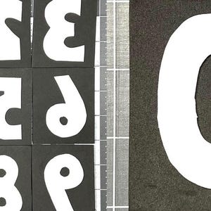 Juego de sellos de goma grandes con números: juego completo de 10, 2,5" de alto, hechos a mano, letras de imprenta gruesas, del cero al 9