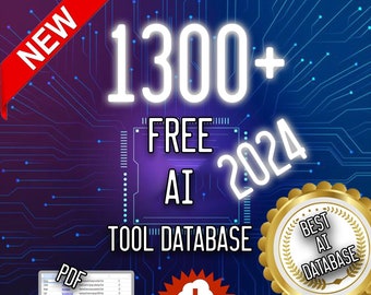 AI 1300+ Tools Database | Easy to Use CheatSheet of AI Tools | Latest AI Products | Help to Scale Your Business | Save Time | Best Database
