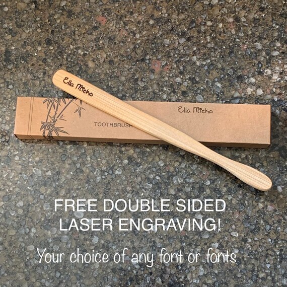 Custom laser engraved toothbrush sets