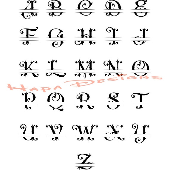 Vinyl Monogram Decals - NEW DESIGNS!