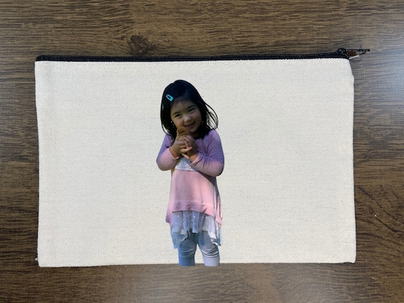 Makeup Bag, Custom Photo Cosmetic Bag Pouch, Free Double Side Personalization!! Quality USA made canvas!