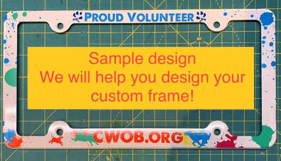 Custom photo License Plate Frame