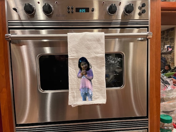 Custom kitchen towel, personalized tea towel, photo tea towel, flour sack towel, wedding gift, ORGANIC Cotton!, 29x29”