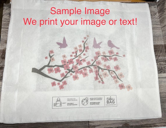 Custom Printed Hot Water Soluble Shopping Bag - Eco Friendly - No Plastic Reusable Shopping Bag - Green and Planet Friendly!