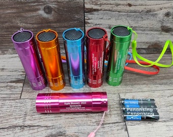 Personalized Flashlight, Engraved Flashlight, Personalized, LED Flashlight, Groomsmen Gifts, Camping, Wrist Strap(includes Free Batteries!)