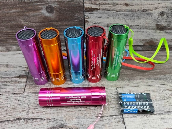 Personalized Flashlight, Engraved Flashlight, Personalized, LED Flashlight, Groomsmen Gifts, Camping, Wrist Strap(includes Free Batteries!)