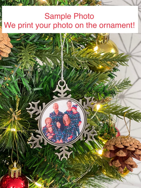Custom photo ornament, snowflake ornament, photo ornament, picture ornament, christmas ornament, Double Sided Avail!