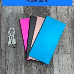 Custom Aluminum 11000mAh Power Bank Customized With Any Text or Logo - UV Printed or Fiber Laser Engraved