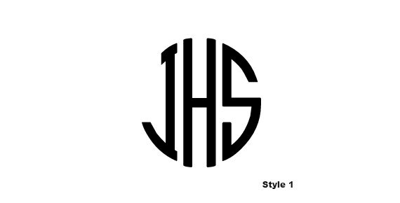 Vinyl Monogram Decals - Many Styles!