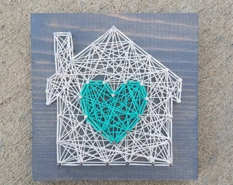 Made to Order String Art Mini House Sign