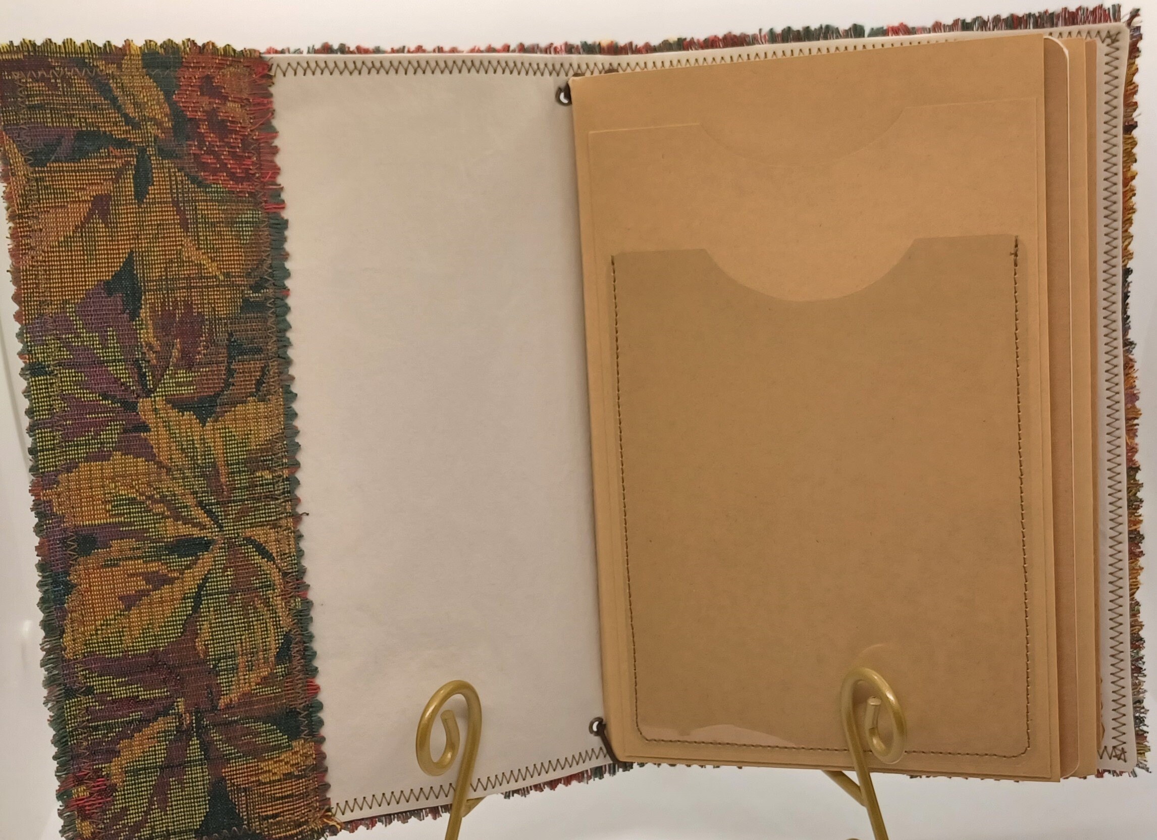 Dark Floral Upholstery Fabric Traveler's Notebook, Diary, Art Journal