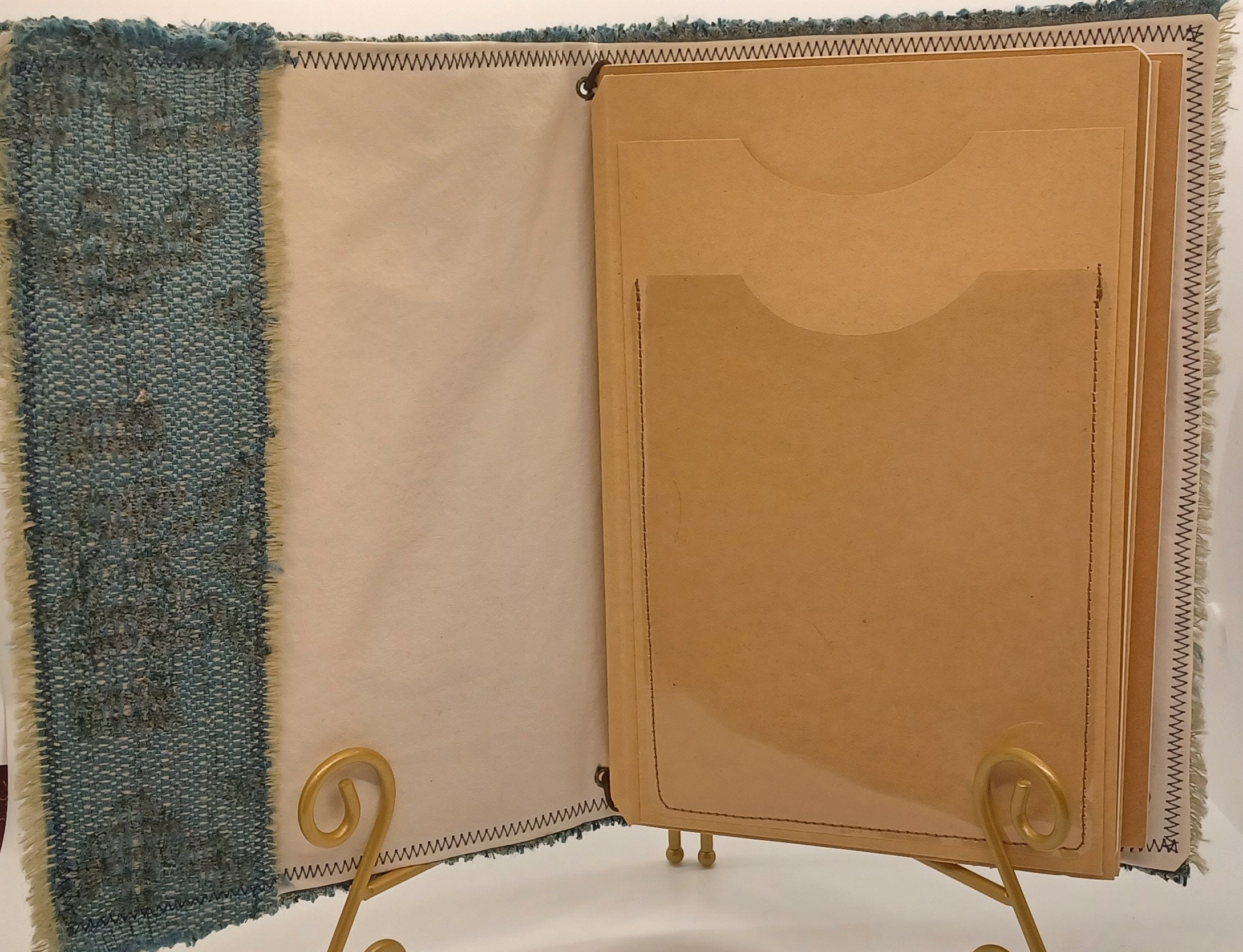 Green Upholstery Fabric Traveler's Notebook, Diary, Art Journal