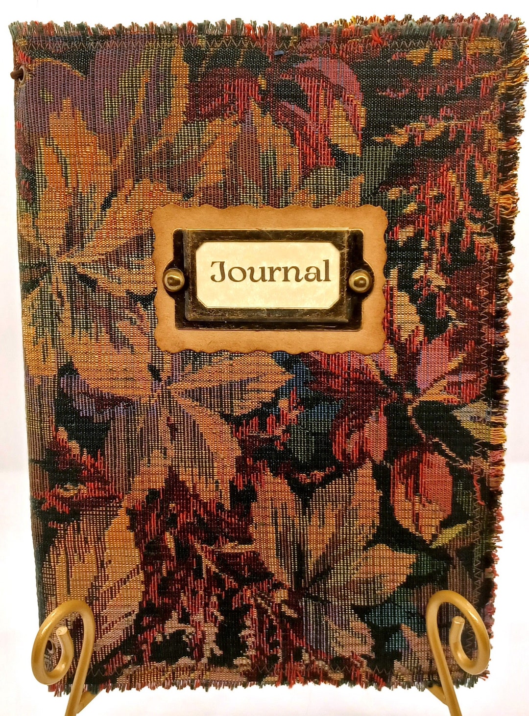 Dark Floral Upholstery Fabric Traveler's Notebook, Diary, Art Journal