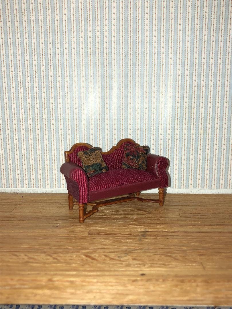 1 24 Half Scale Spanish Style Settee Couch Sofa For 3 Etsy