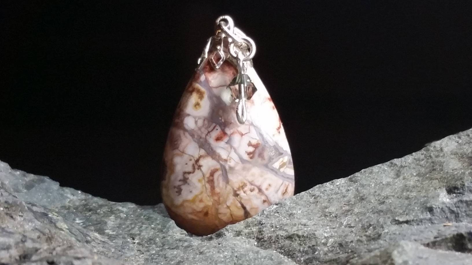 Lovely Rosita Jasper & Silver Pendant | Etsy