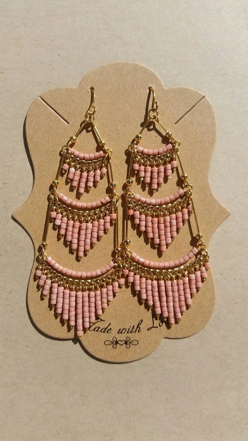 Orange Chandelier Earrings Coral Chandelier Earrings Earrings with Orange beads Boho Earrings Coral Chandelier Earrings Dangle Earrings