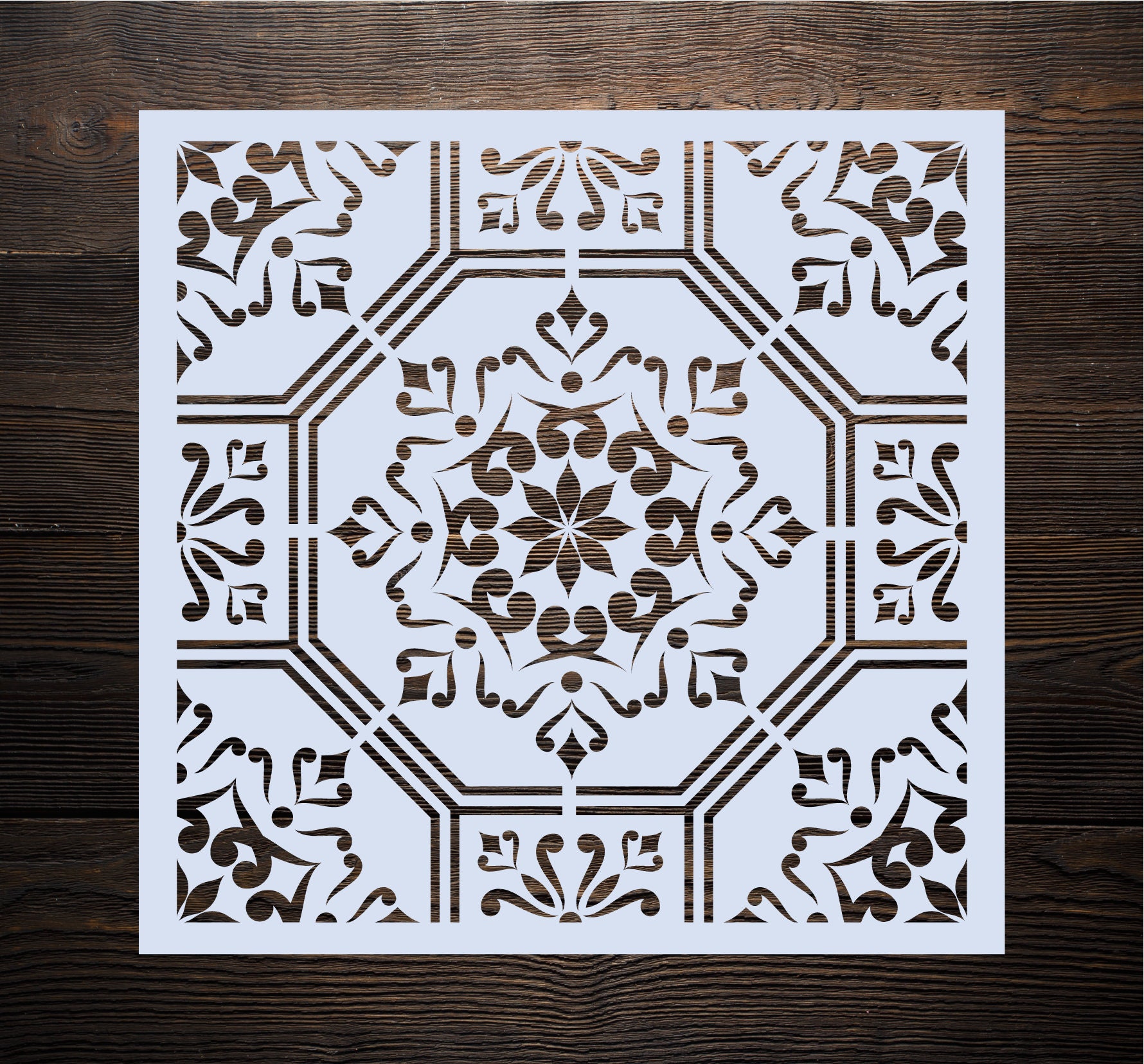 PNG/ SVG/ Dxf/ Ai/ Eps File Moroccan Floral Tile Stencil - Etsy Australia