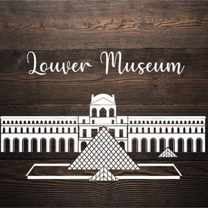 SVG/ PNG stencil Louver Museum ( digital download only)