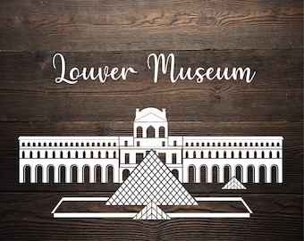 SVG/ PNG stencil Louver Museum ( digital download only)