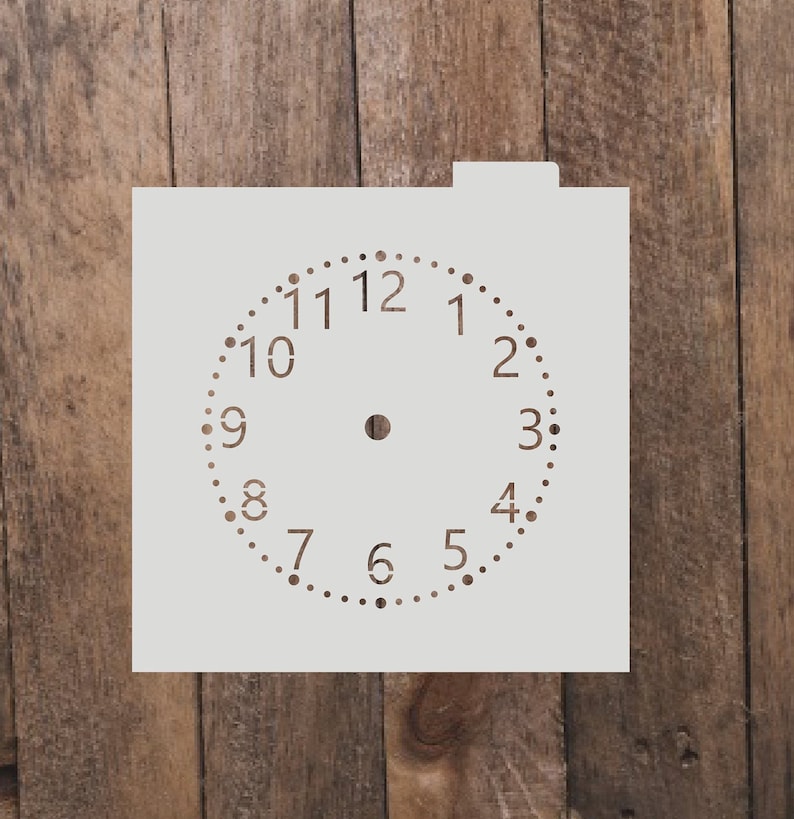 PNG File Classic Clock Stencil - Etsy