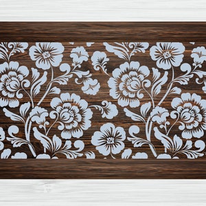 SvG 7.6&quot;H x 7.6&quot;W Vintage floral design stencil