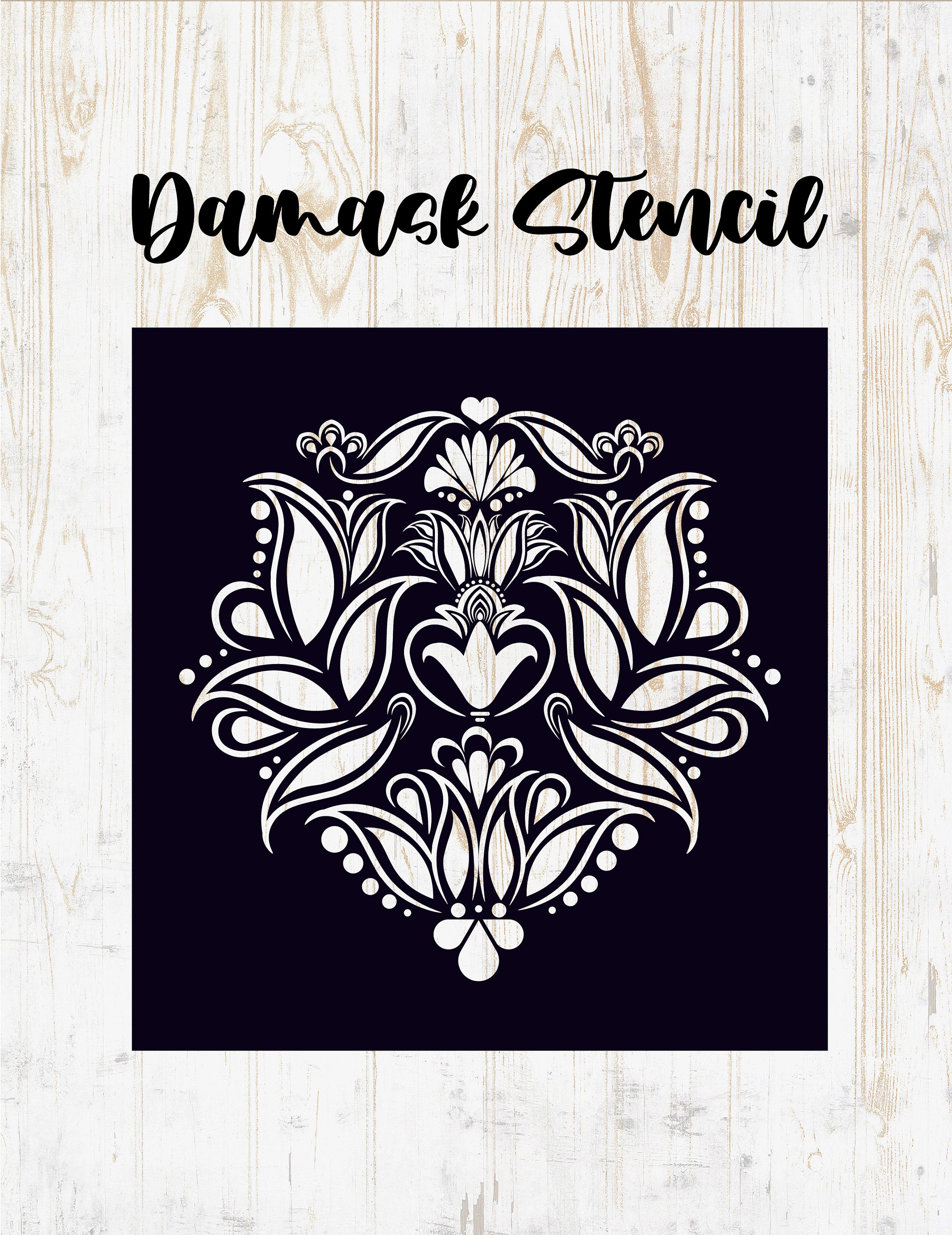Damask Cake Stencil by Designer Stencils – Confection Couture Stencils