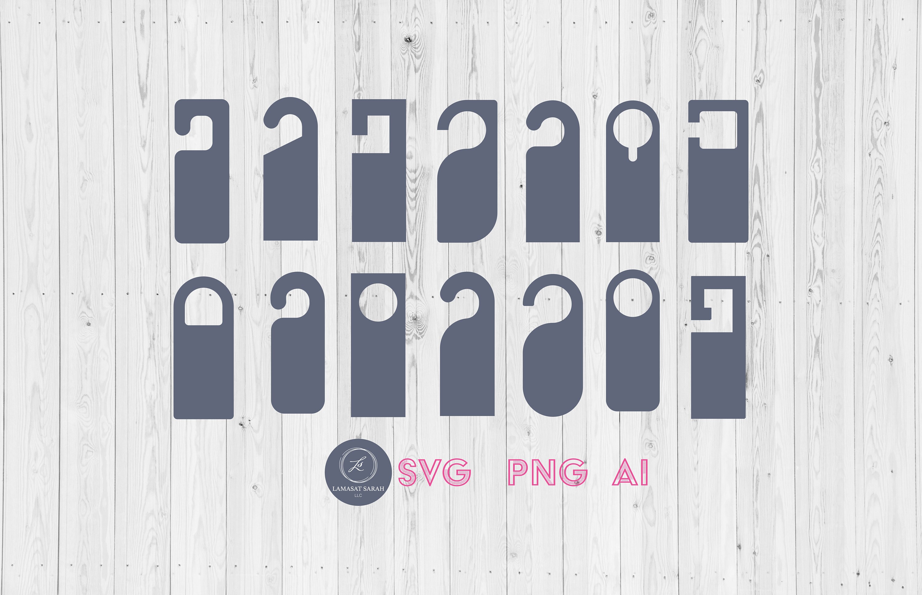 SVG/ png /Ai 14 designs door hangers templates. Etsy