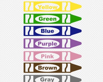 Ai/ EPS/ PNG/ SVG Crayons 11 colors