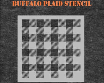 PNG File Buffalo Plaid Stencil