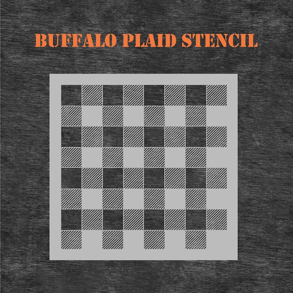 PNG File Buffalo Plaid Stencil