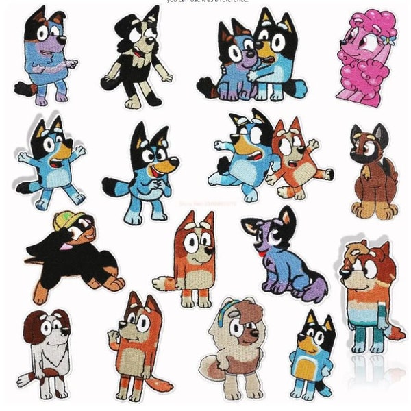 Bluey Cartoon Iron On Embroidery Patches