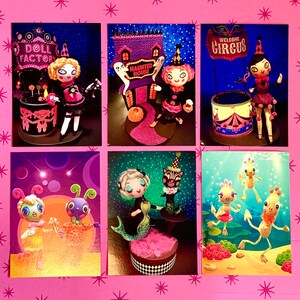 6 confezioni di cartoline 5X7 "Halloween fatte a mano" con scene di Halloween "spettrali". Biglietti divertenti da inviare e visualizzare!