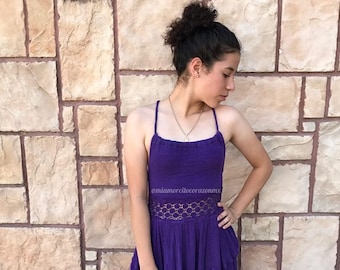Vintage mexican dress 80's vestido mexicano beach dress mexican party fiesta mexicana pool party resort wear boho hippie crochet vacation