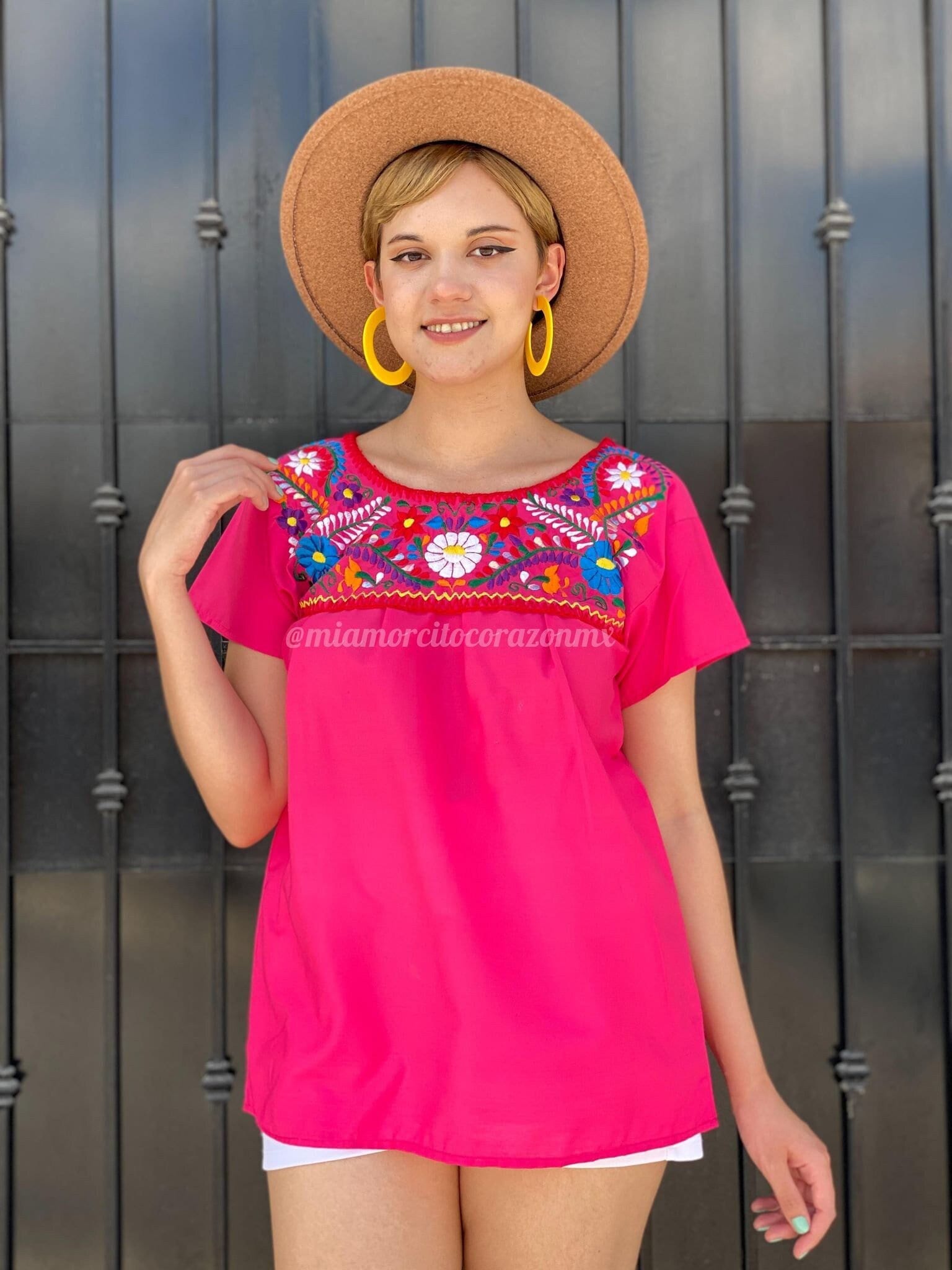 Chemisier D'été VIVE MARIA En Coton Rouge Fleuri - Taille 36, Manches Courtes, Motif Mosaïque Baie