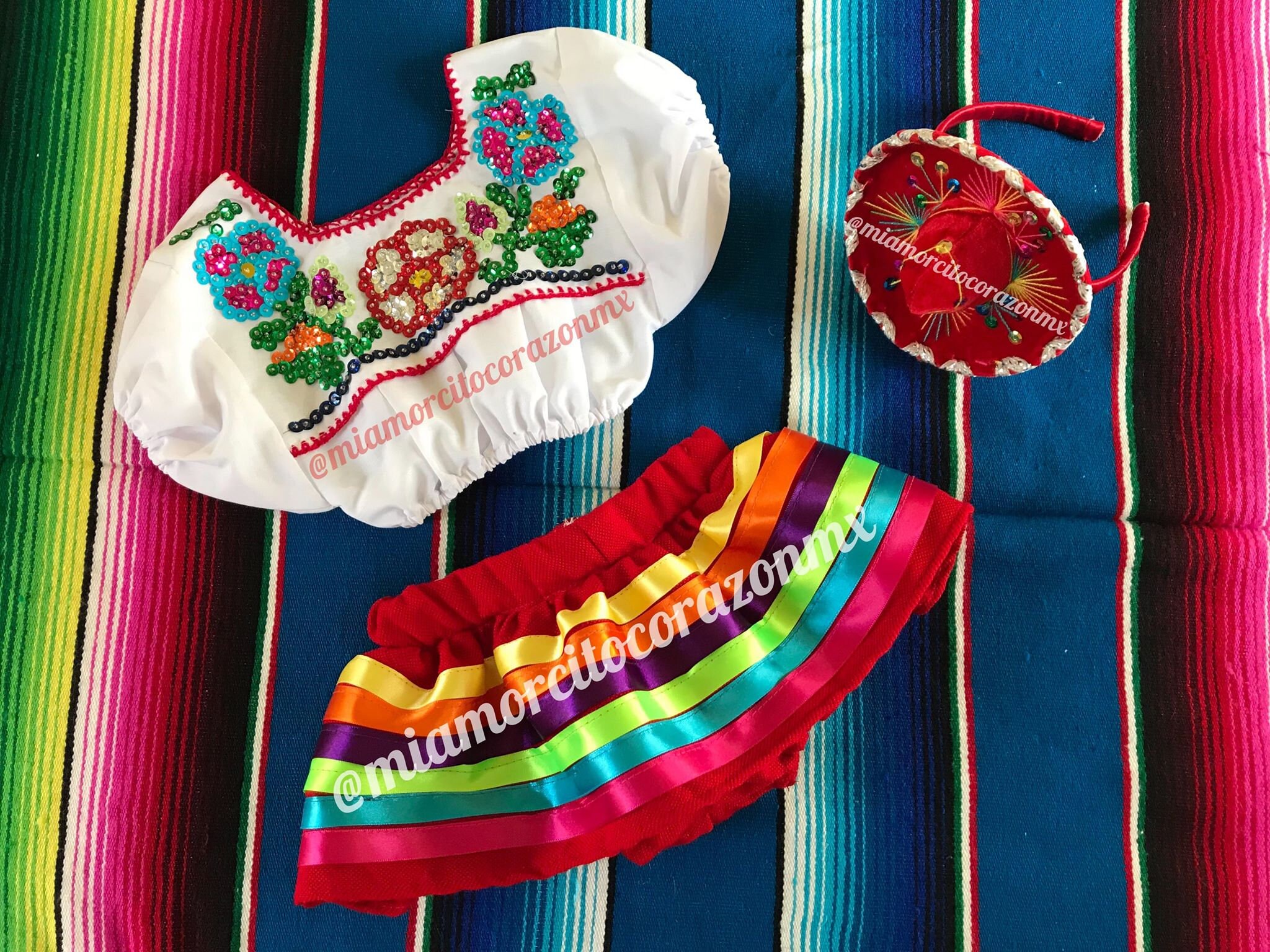Kleding Meisjeskleding Babykleding voor meisjes Broekjes Luierbroekjes & Ondergoed Baby Meisje Mexicaanse Bloomer Outfit Rood 