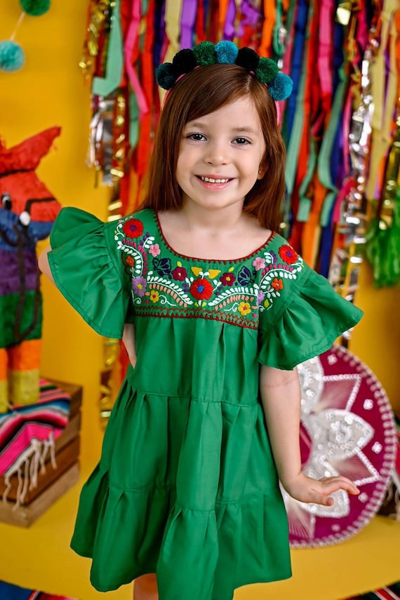Green mexican dress hotsell