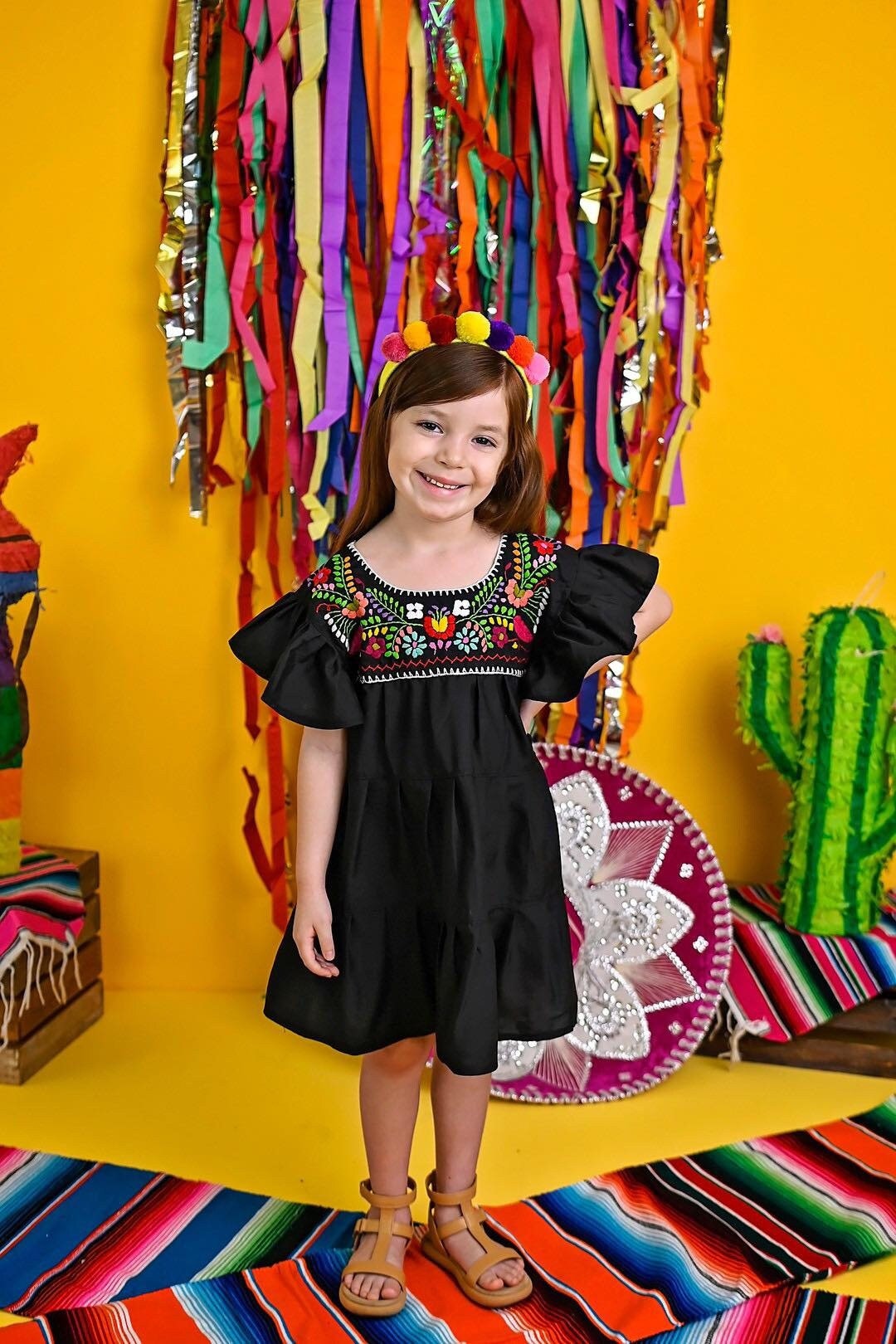 Lele Vestidos Para NiÃ±as Estilo Mexicano Campesina Vestidos