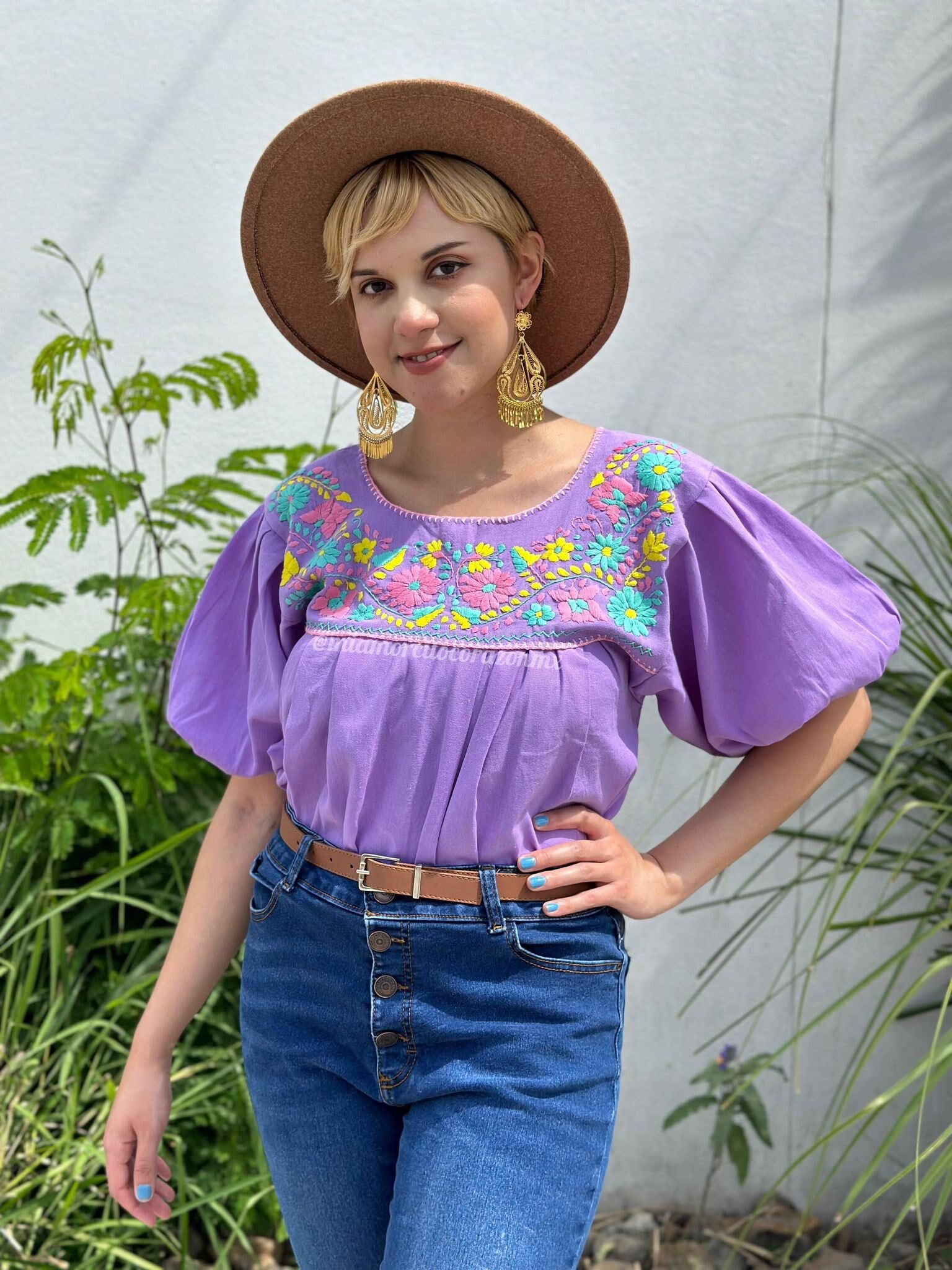 ameri アメリ　Lady　embroidery puff blouse アメリ AMERI LADY EMBROIDERY PUFF BLOUSE - メルカリ